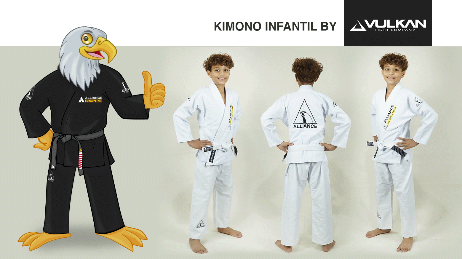 Kimono infantil Alliance by Vulkan preto