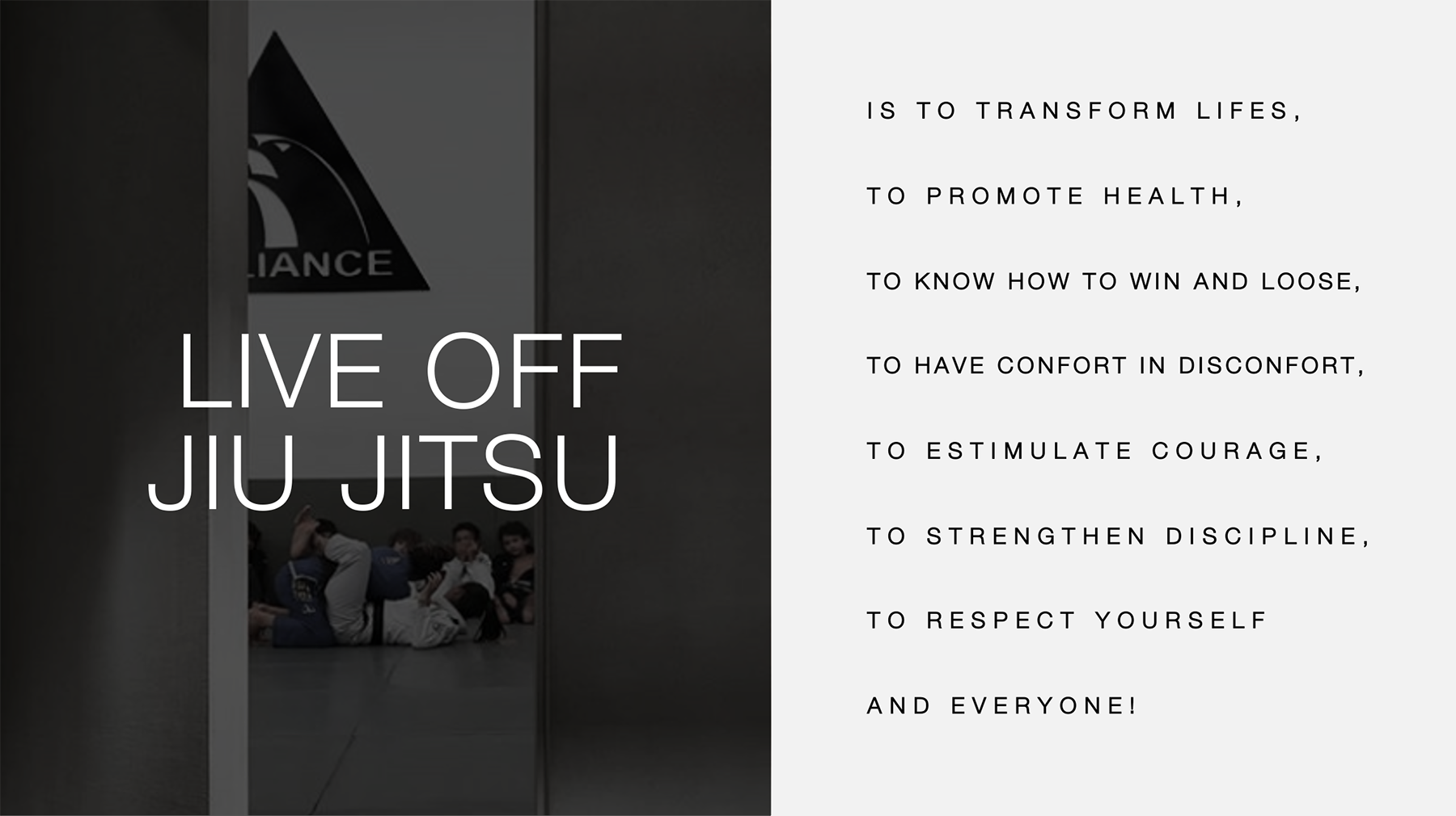 Live off jiu jitsu